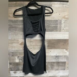Ladies black sexy stretchy dress from shein